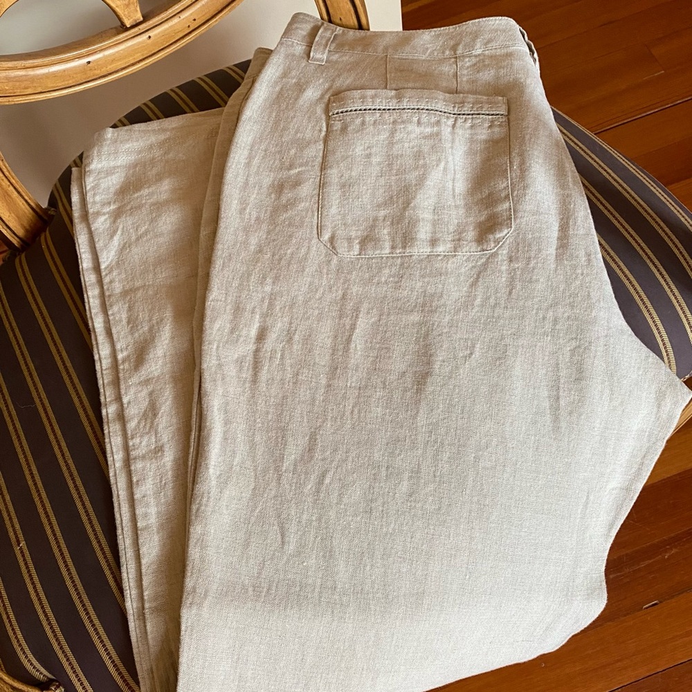 Sz 14 100% Linen Eddie Bauer Women’s Slacks NWOT